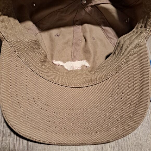 Ford Mustang Pink Outline Logo Vintage Beige Cap Adjustable NWT READ - Picture 9 of 11